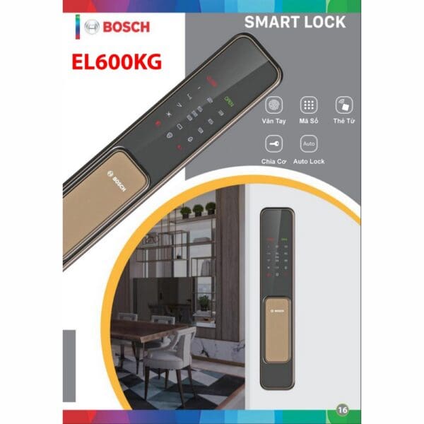Khóa Điện Tử BOSCH (Đức) - Mã SP: EL600KG - Vàng