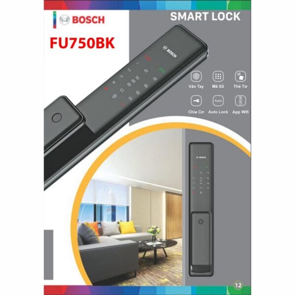 Khóa Điện Tử BOSCH (Đức) – Mã SP: FU750BK APP