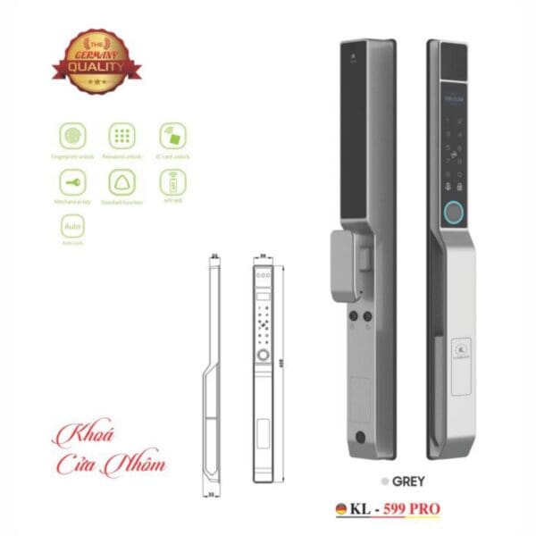 Khóa Điện Tử KASSLER – Mã SP: 599 PRO (GREY)